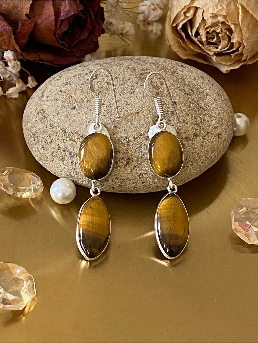 Tiger’s Eye Hand Crafted Earring